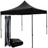 Carpa Toldo 3X 3m Plegable Negra Impermeable..