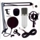 Kit Microfono Condensador Bm700 Youtuber Blanco